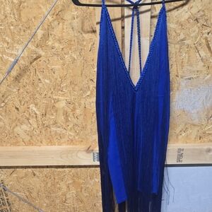Free People Royal Blue Halter Dress